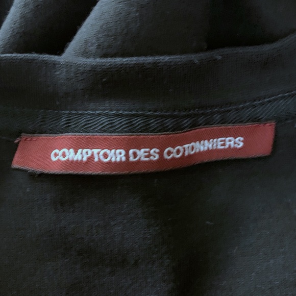 Comptoir Des Cotonniers Crewneck Black Pullover Textured Sweater Top, Size XS - Picture 5 of 6